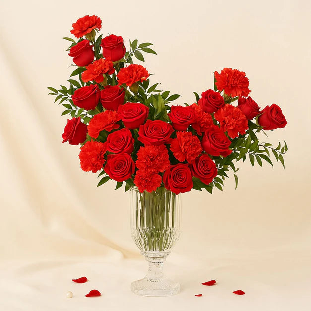 Muzhila | 30 Red Flowers Vase