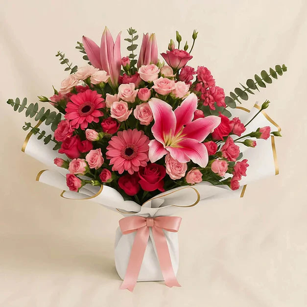 Blush Bloom Pink Flower Bouquet - Flowers