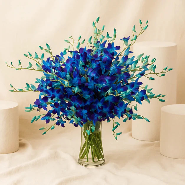 Mesmerizing Royal Blue Orchid Vase