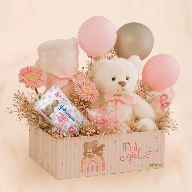 It's A Girl Celebration Gift Box n Balloons